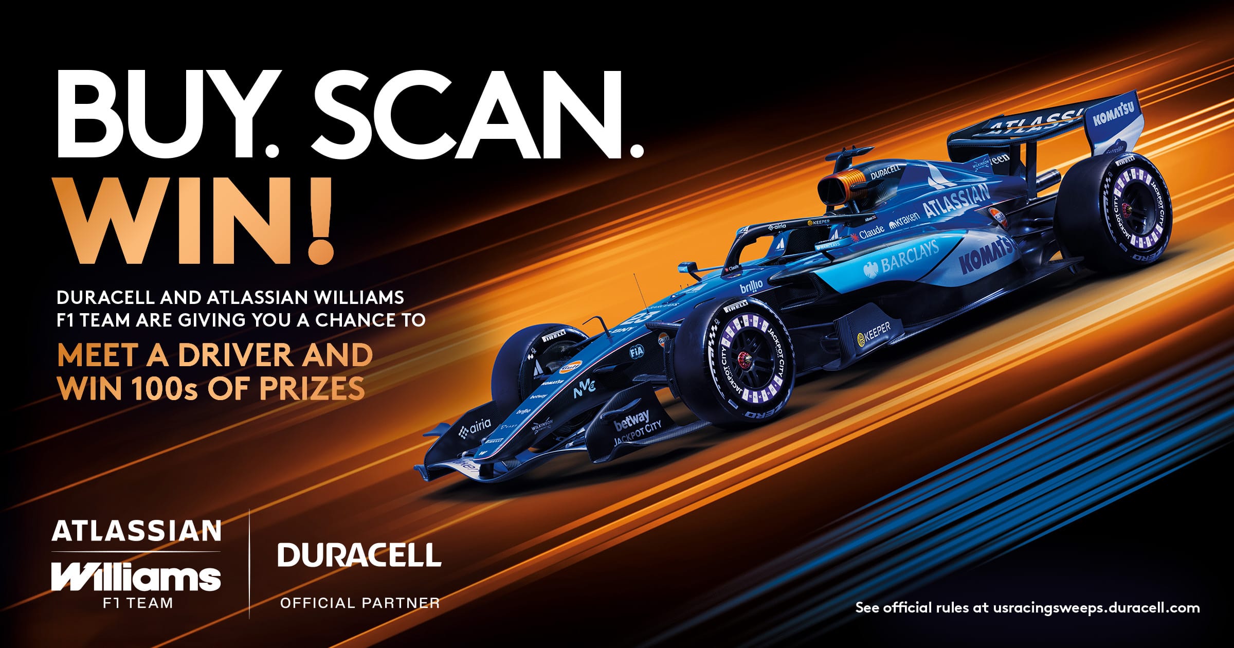 Duracell & Atlassian Williams F1 Team Exclusive Race Weekend Experience